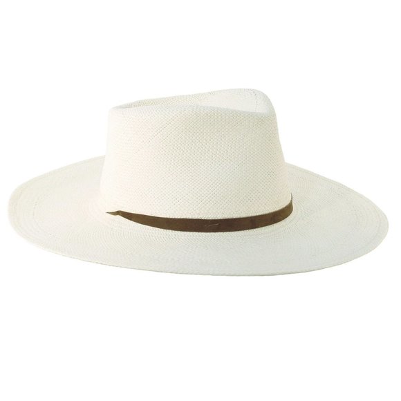 Janessa Leone Accessories - JANESSA LEONE Fiona $310 Bleach Panama Straw Hat Women's Large - MINT